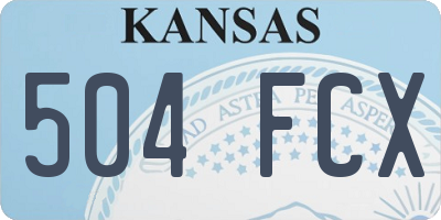 KS license plate 504FCX