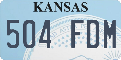 KS license plate 504FDM