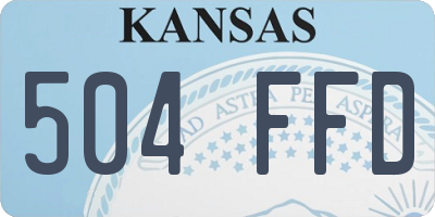 KS license plate 504FFD
