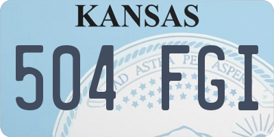 KS license plate 504FGI