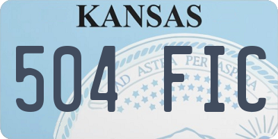KS license plate 504FIC