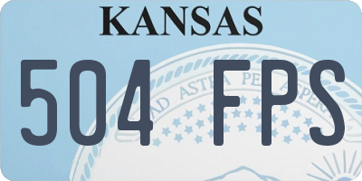 KS license plate 504FPS