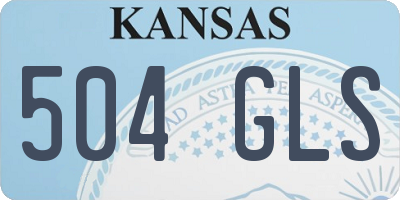 KS license plate 504GLS