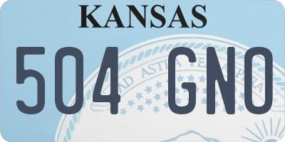 KS license plate 504GNO