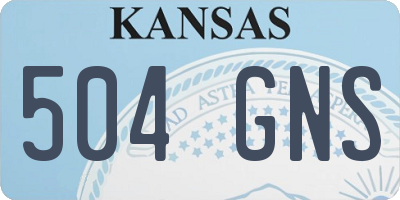 KS license plate 504GNS