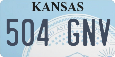KS license plate 504GNV
