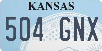 KS license plate 504GNX