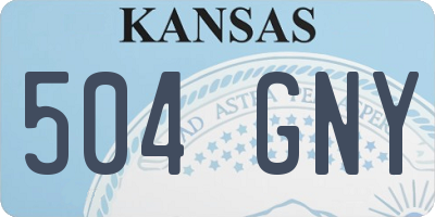 KS license plate 504GNY