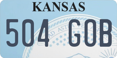 KS license plate 504GOB