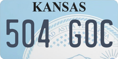 KS license plate 504GOC