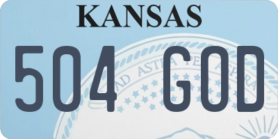KS license plate 504GOD