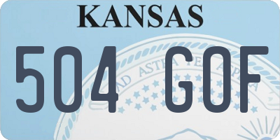 KS license plate 504GOF