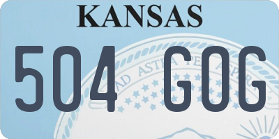 KS license plate 504GOG