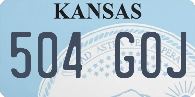 KS license plate 504GOJ