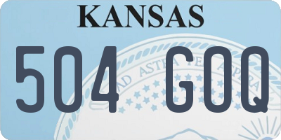 KS license plate 504GOQ