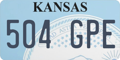 KS license plate 504GPE