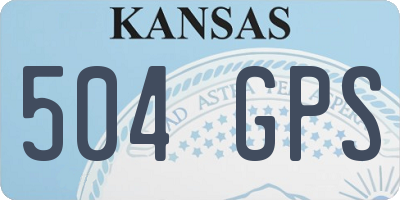 KS license plate 504GPS