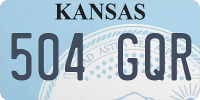 KS license plate 504GQR