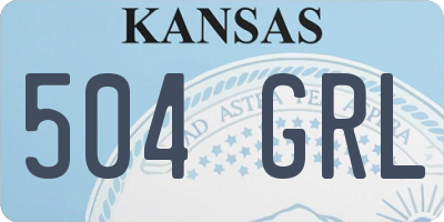KS license plate 504GRL