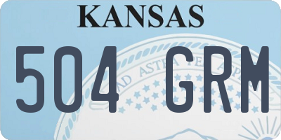 KS license plate 504GRM