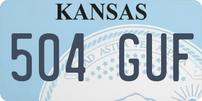 KS license plate 504GUF