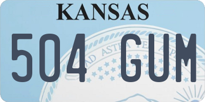 KS license plate 504GUM