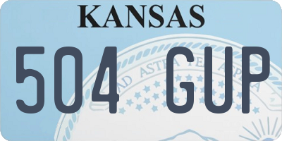 KS license plate 504GUP