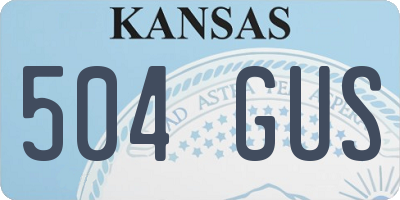 KS license plate 504GUS