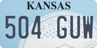 KS license plate 504GUW
