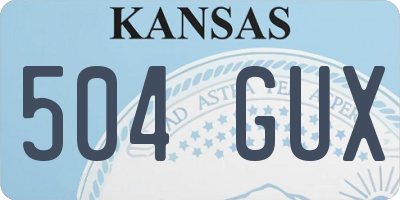 KS license plate 504GUX