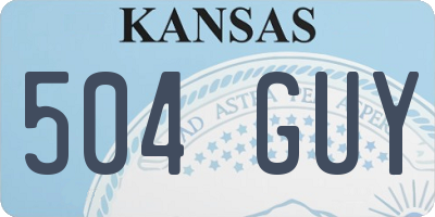 KS license plate 504GUY