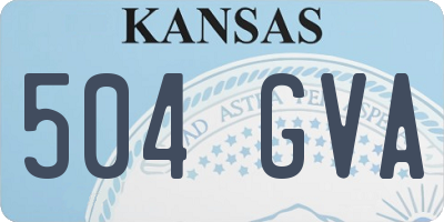 KS license plate 504GVA