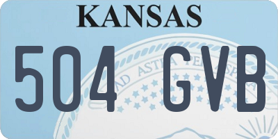 KS license plate 504GVB