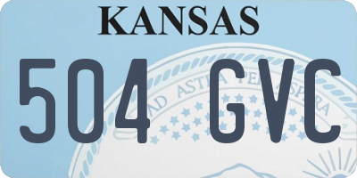 KS license plate 504GVC