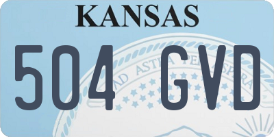 KS license plate 504GVD