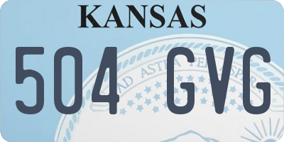 KS license plate 504GVG