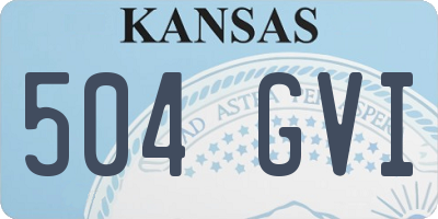 KS license plate 504GVI
