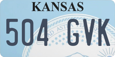 KS license plate 504GVK