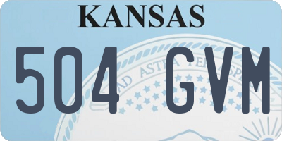 KS license plate 504GVM
