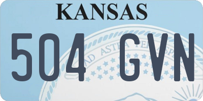 KS license plate 504GVN