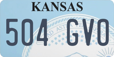 KS license plate 504GVO