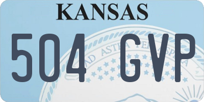 KS license plate 504GVP
