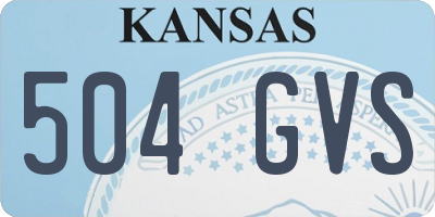 KS license plate 504GVS