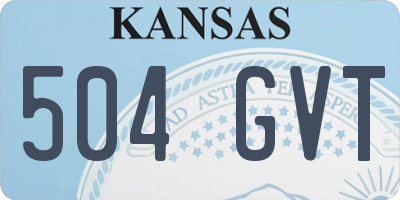 KS license plate 504GVT