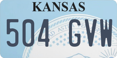 KS license plate 504GVW