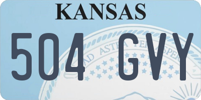 KS license plate 504GVY