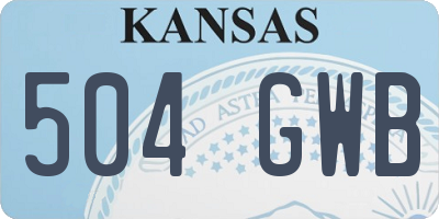 KS license plate 504GWB