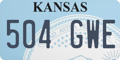 KS license plate 504GWE
