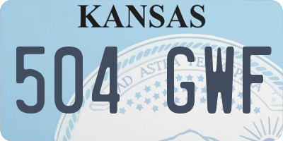 KS license plate 504GWF