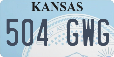 KS license plate 504GWG